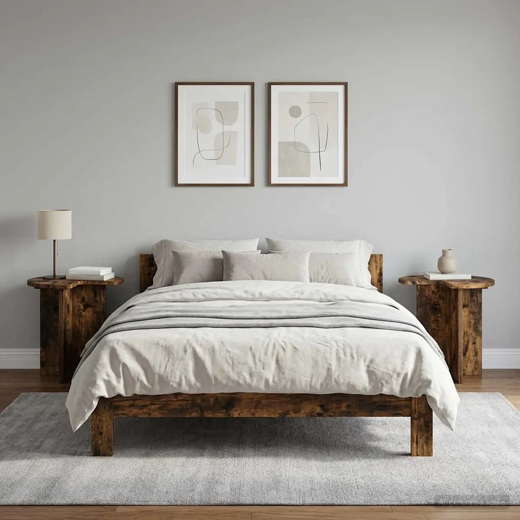 Tavolo laterale 2 pcs Rovere Fumo Ø 39 x 38 cm 8001090