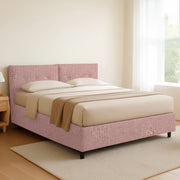 Leeds, Letto Piazza e Mezza Sfoderabile Made in Italy, Rosa