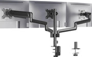 Supporto per schermo triplo - Bracciolo per scrivania con VESA 75x75/100x100 per schermi fino a 27 pollici