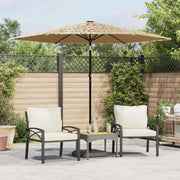 Ombrellone Giardino-Ombrello da Balcone con Palo in Acciaio Marrone 268x268x226 cm