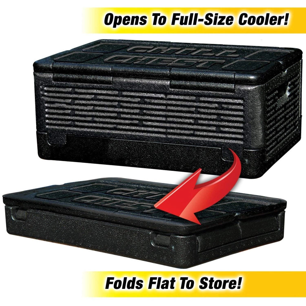 Trade Shop - Chill Chest Contenitore Frigo Pieghevole Raffreddamento Frigorifero Portatile -