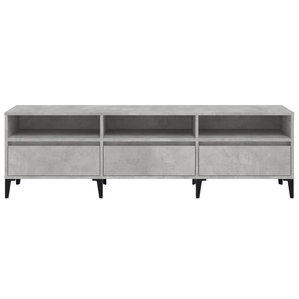 Mobile TV multimediale mensola TV credenza TV per sala da pranzo soggiorno camera da letto 150 x 30 x 44,5 cm legno ingegnerizzato grigio 02_0025972
