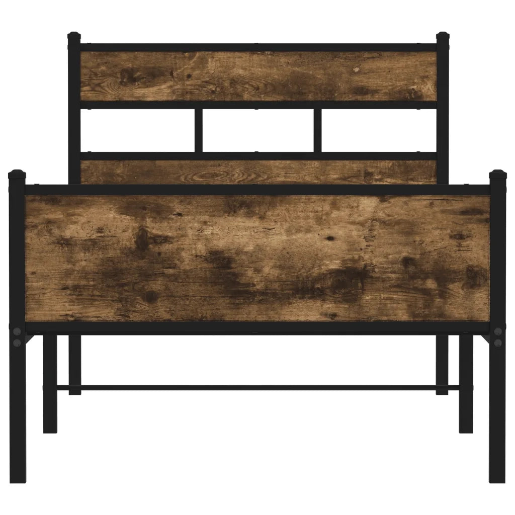 Giroletto senza Materasso Rovere Fumo 100x190 cm in Truciolato