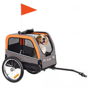 Trasportino per Cani Pieghevole per Bicicletta con Riflettori ¨C zephmum ¨C Arancione