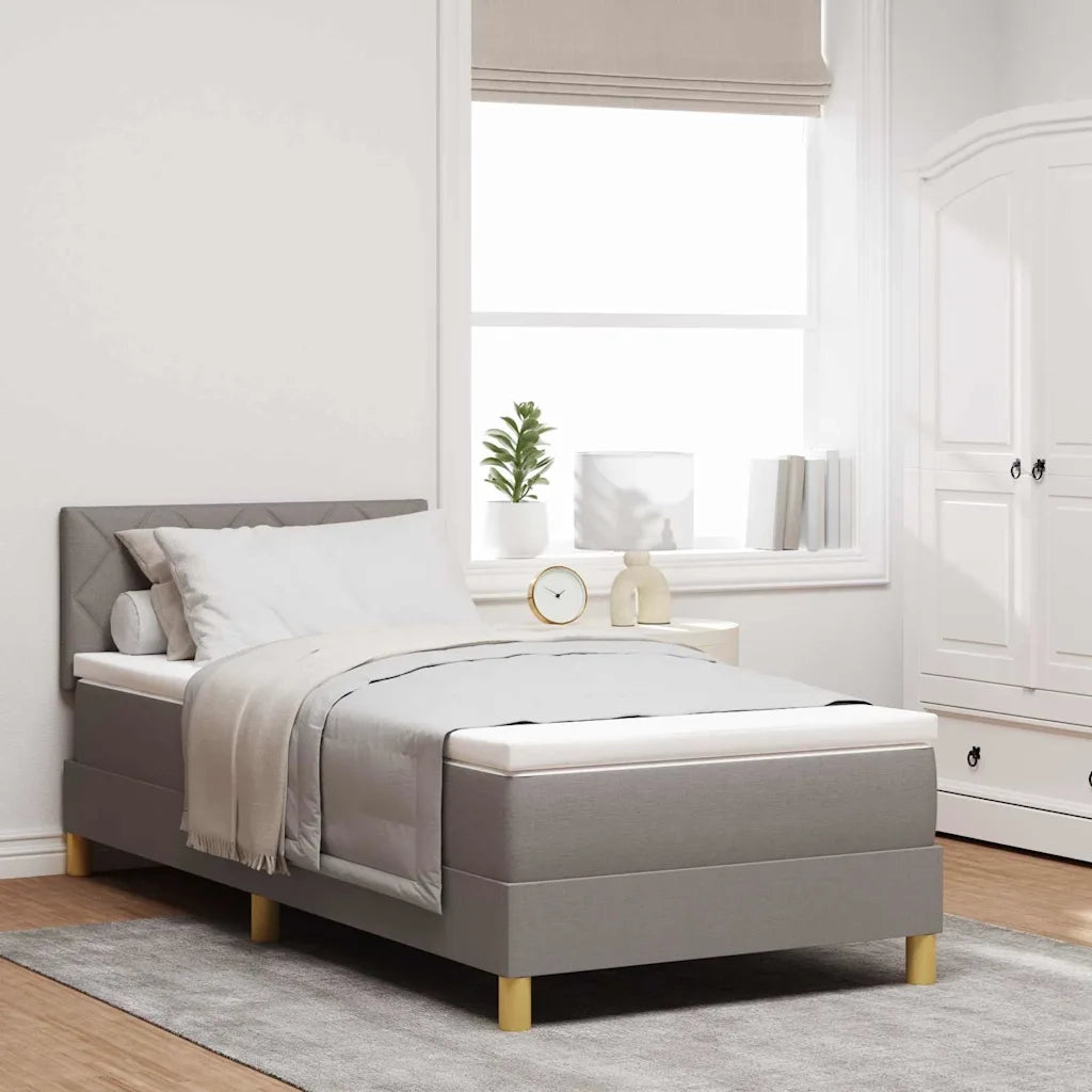 Letto a Sorgente LED con materasso Talpa 90 x 200 cm Tessuto