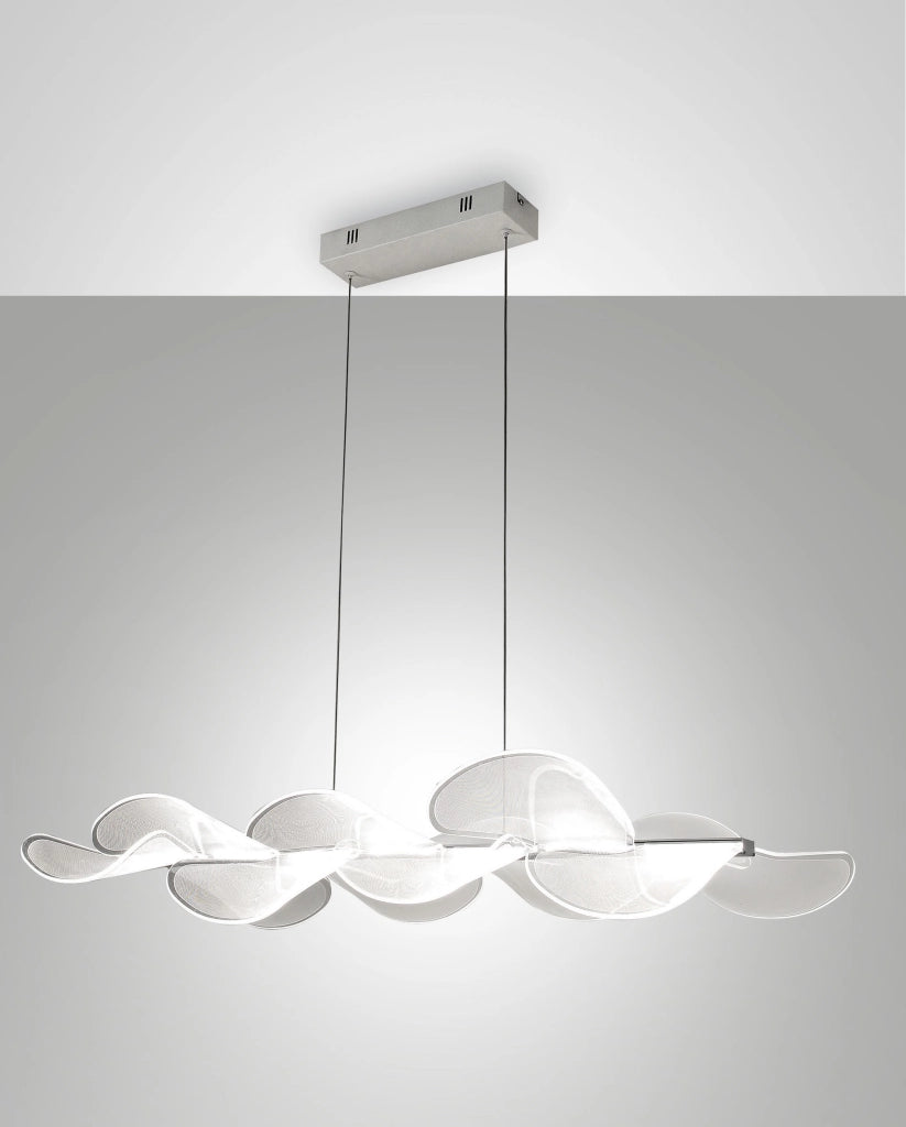 Sylvie Lampada a Sospensione LED 40W 5400lm 3000K Bianco - Struttura in Metallo e Metacrilato, Dimmerabile a Taglio di Fase, Classe I