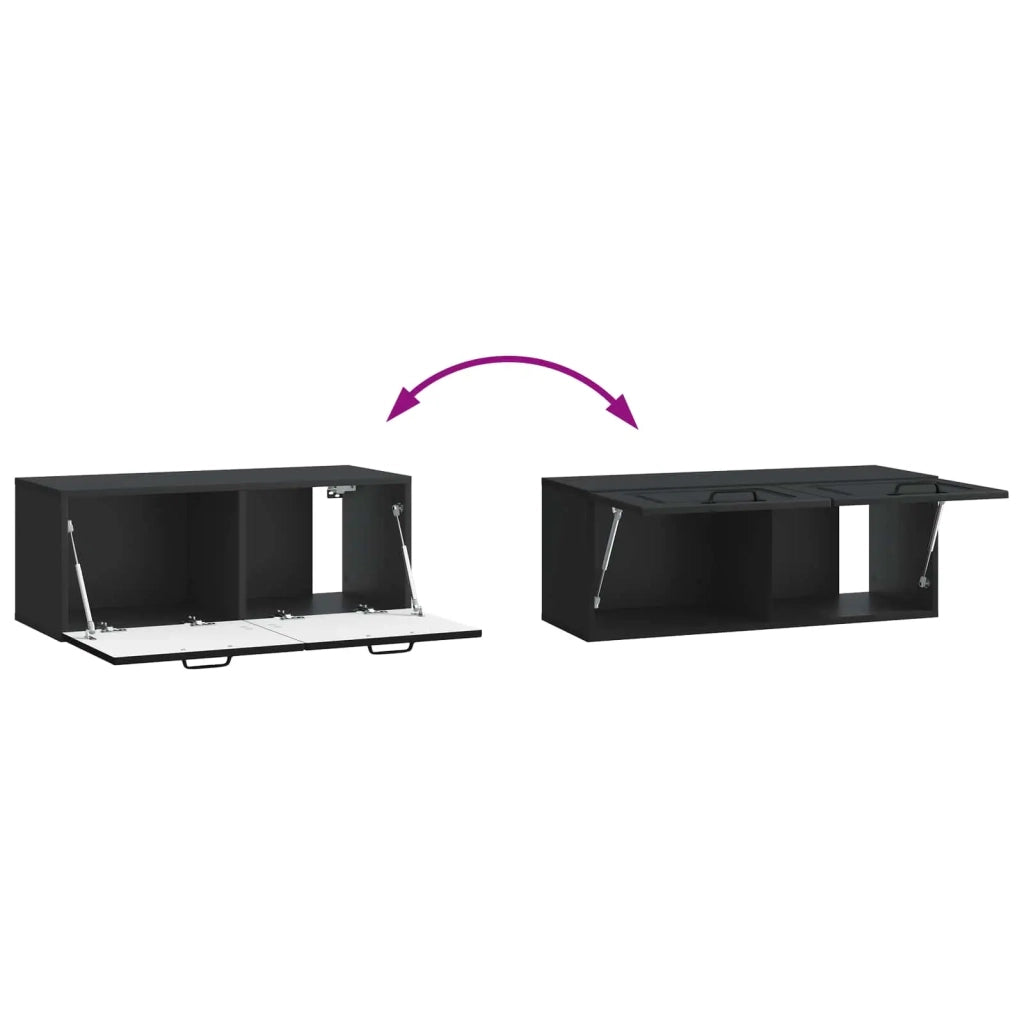 Mobile Porta TV da Muro Nero 78,5 x 31 x 30 cm 899396