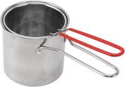 Piastra per Frittura in Acciaio Inossidabile - 28 cm - Frittura Induttiva - Frittura con Coperchio - Piastra Profonda per Frittura - Facile da Pulire e Duraturo