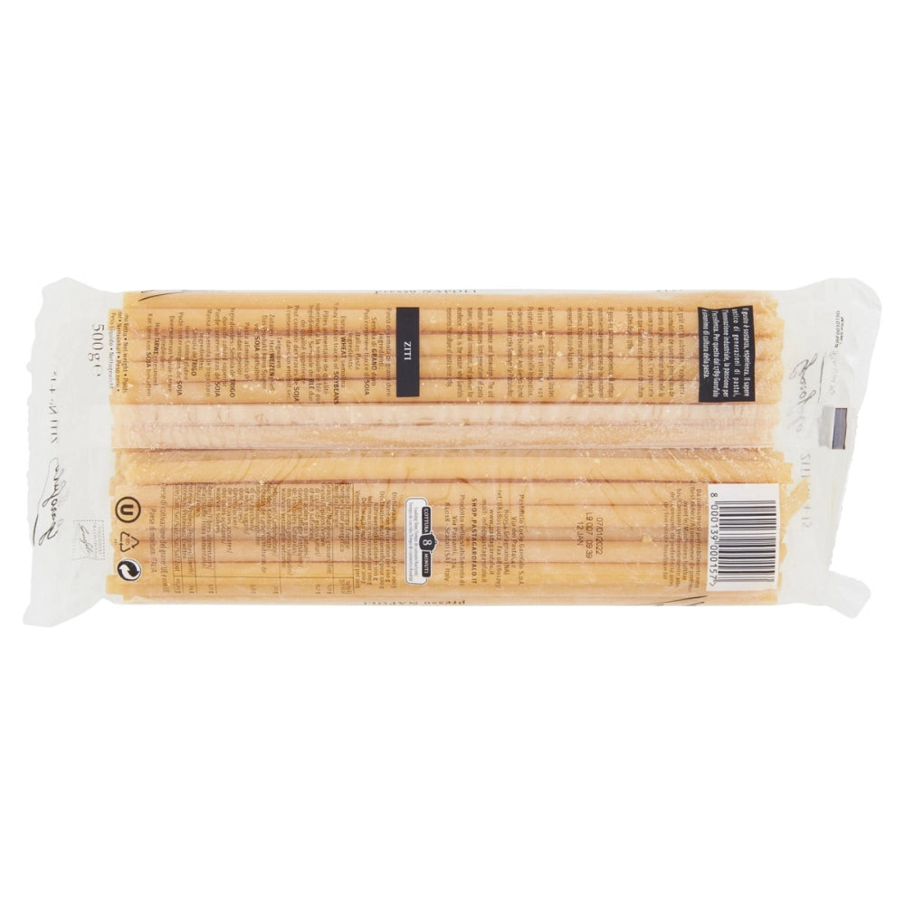 Pastificio garofalo ziti lunghi n. 4-15 pasta trafilata al bronzo da 500 grammi