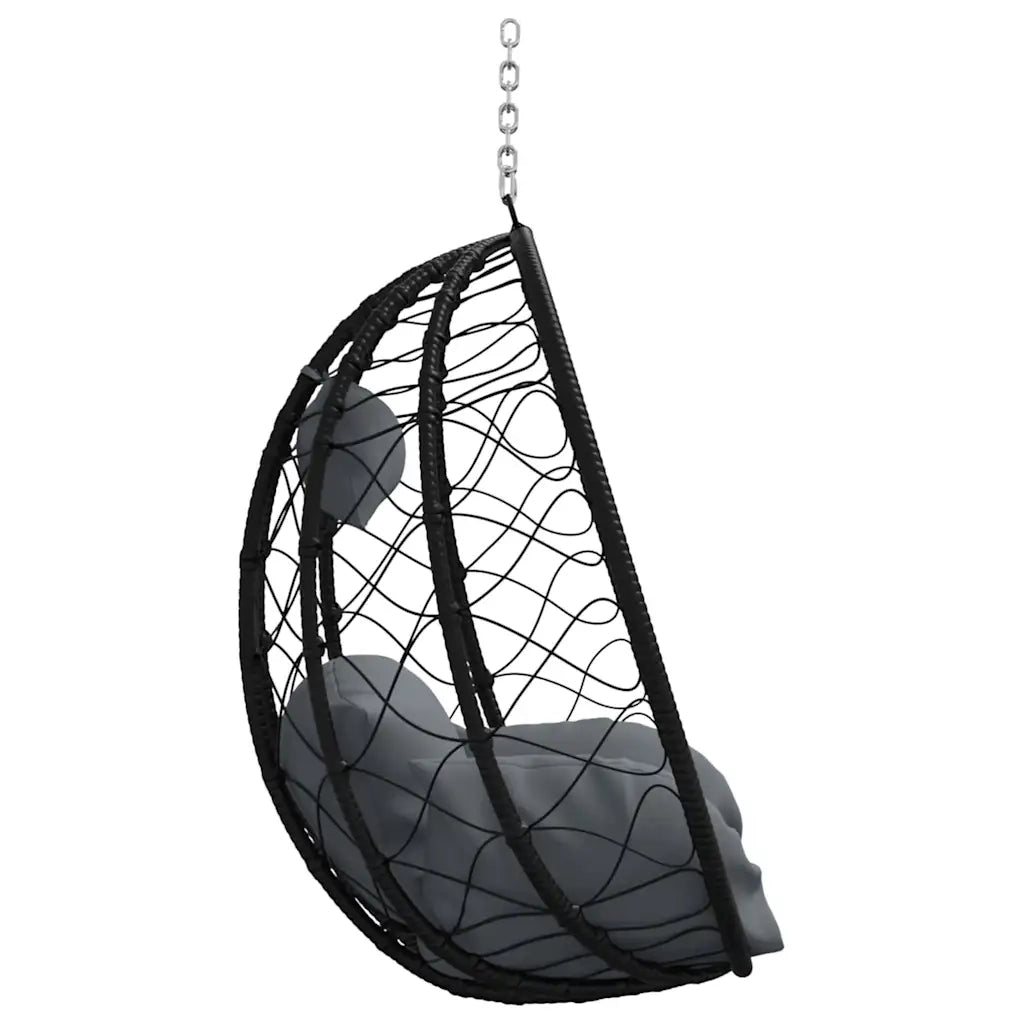 Sedia uovo sospesa Antracite 91,5 x 54,5 x 107 cm polyrattan 42003844