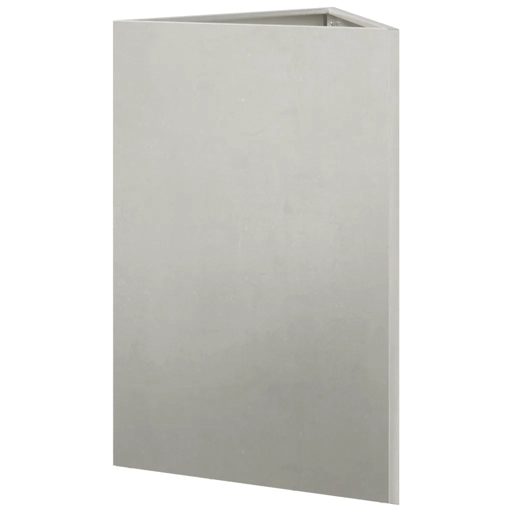 2 pz Fioriere | Cassetta per fiori | Vaso da Giardino Triangolari 50x43x75 cm Acciaio Inox