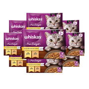 WHISKAS PURE DELIGHT CARNE IN GELATINA 13 CONFEZIONI 4 BUSTINE DA 85G 52 BUSTINE TOTALI 2 GUSTO POLLO 2 GUSTO TACCHINO