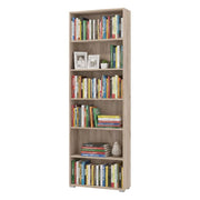 Biblioteca Pramollo, Libreria 5 Ripiani, 70x24.5x211.5h cm Marrone Rovere Grigio