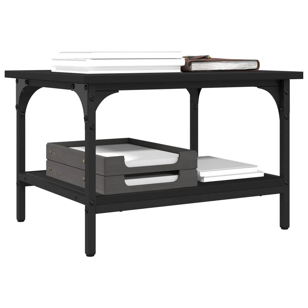 Supporto per Stampante 2 Livelli Nero 50x40x38 cm Multistrato 842281
