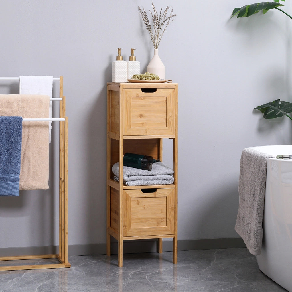Armadietto Bagno Bamb¨´ ¨C Zephmum ¨C Natur 30x30x90