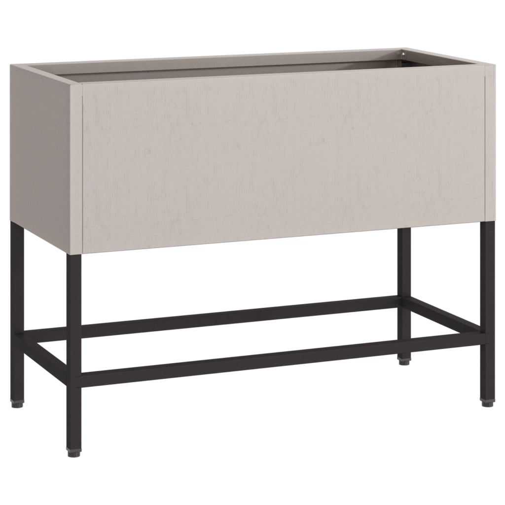 Fioriera rialzata 60x26x45 cm in acciaio resistente alle intemperie