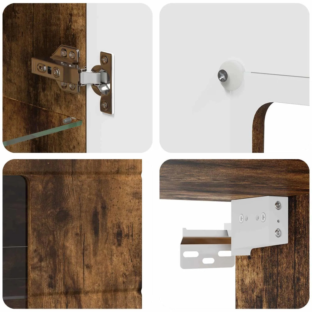 Armadio in Legno Rovere fumé Legno multistrato 880226