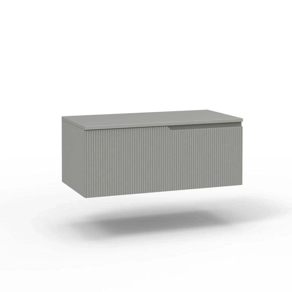 Base con top 1 cestone VENERE grigio opaco_90x45x37