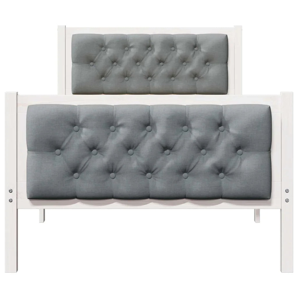 Struttura del letto Grigio chiaro 90 x 190 cm Pino massello 878438