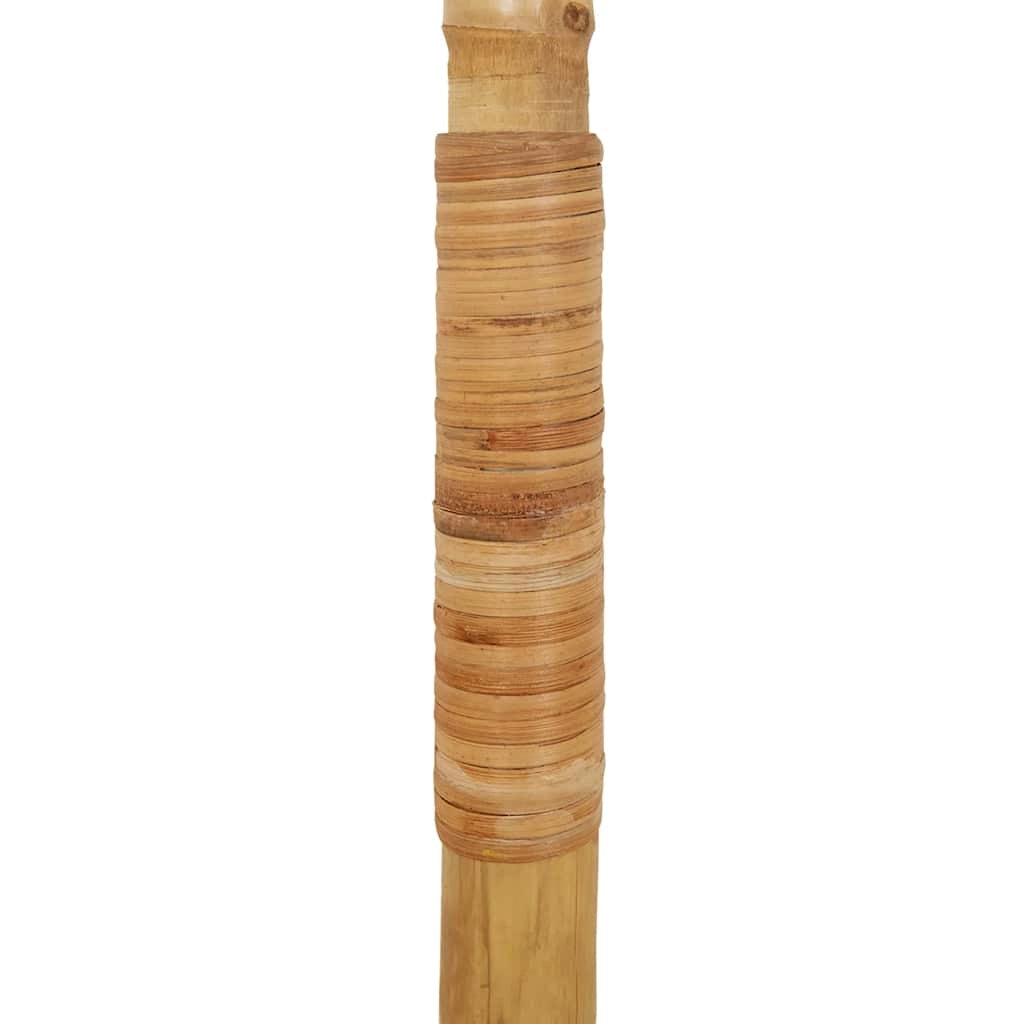 Ombrellone Tiki con baldacchino in foglie di banano 150 x 210 cm protezione UV resistente stile tropicale bambù naturale 02_0058328