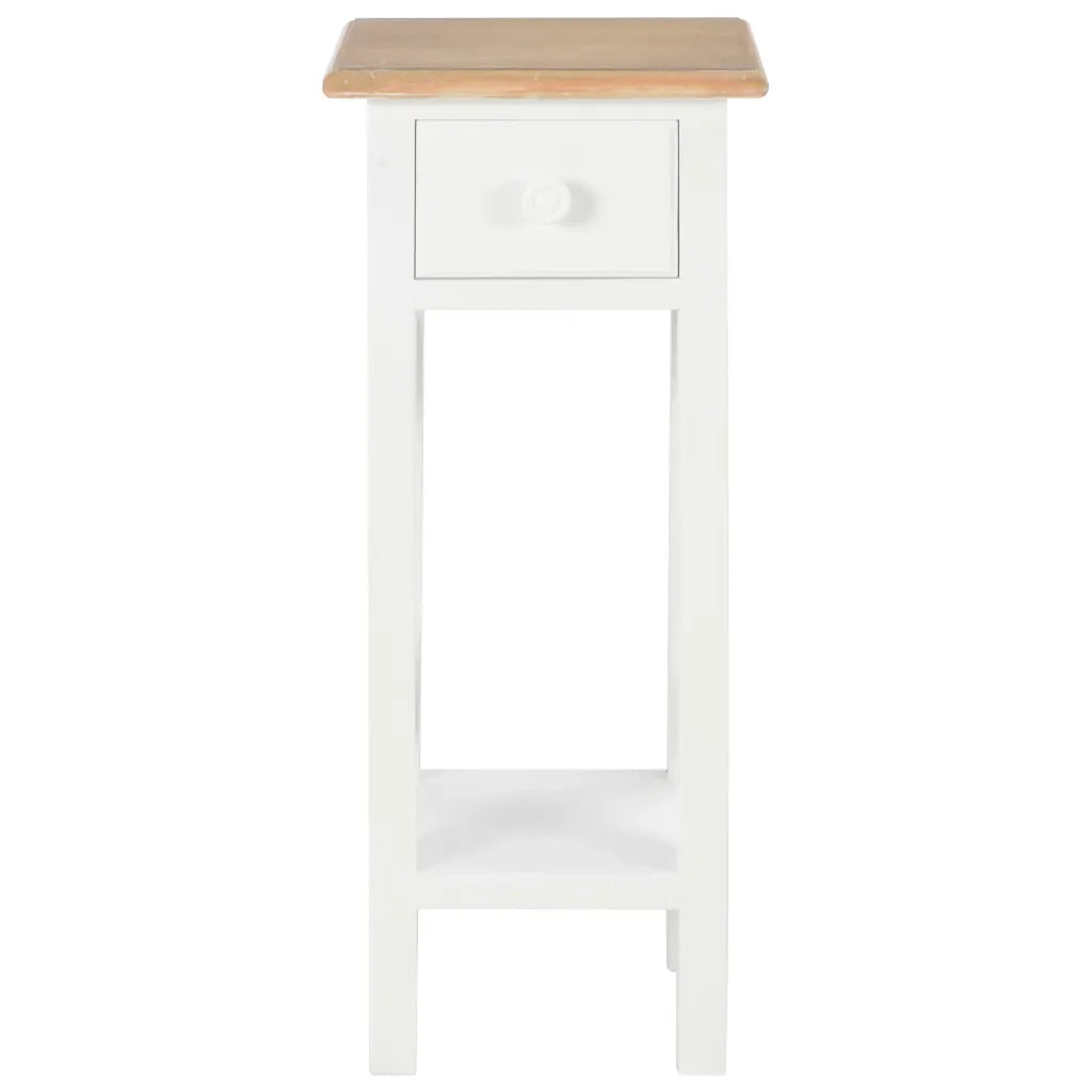 280057  Tavolino Laterale Bianco 27x27x65,5 cm in Legno 280057