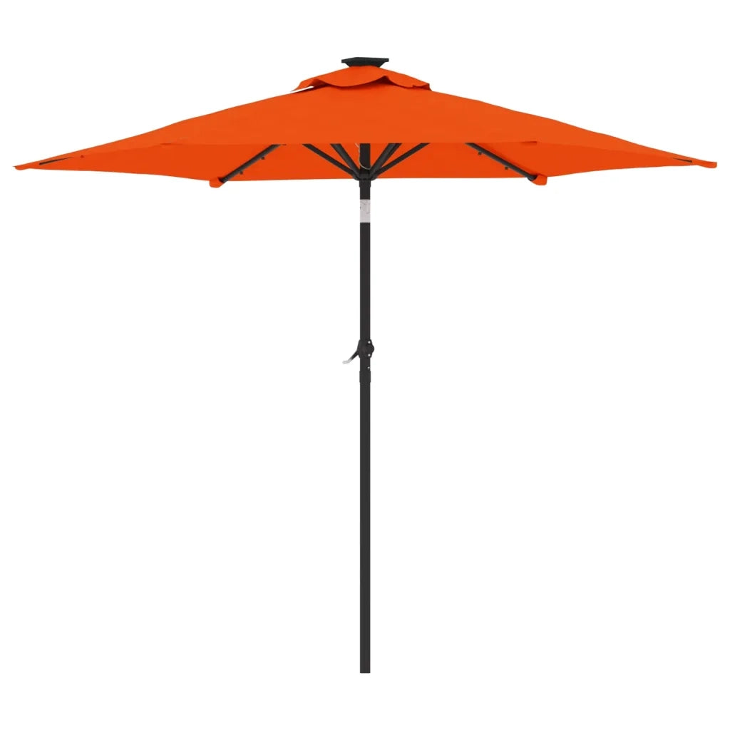 Ombrellone Giardino LED Palo Acciaio Terracotta 225x225x212 cm 4005071