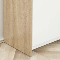 kleankin Mobile Bagno Multiuso, Mobiletto da Bagno con Armadietto e Cassetto, Salvaspazio, Color Legno e Bianco 60x30x90cm