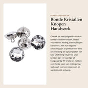 Bottoni decorativi 50 pezzi - Cristalli K9 rotondi - Gancio metallico - Per cucito/abbigliamento - Decorativi - Diametro 20 mm - Bottoni decorativi