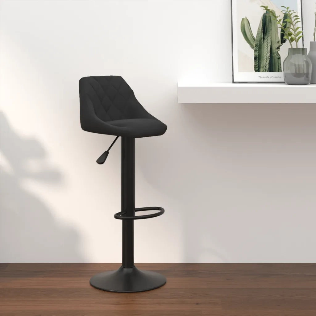 Sgabello da Bar Nero in Velluto cod mxl 75747
