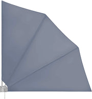 2x Tenda a Ventaglio da Balcone Pieghevole con Supporto 140x140cm Frangivento Privacy Terrazza Tenda Laterale