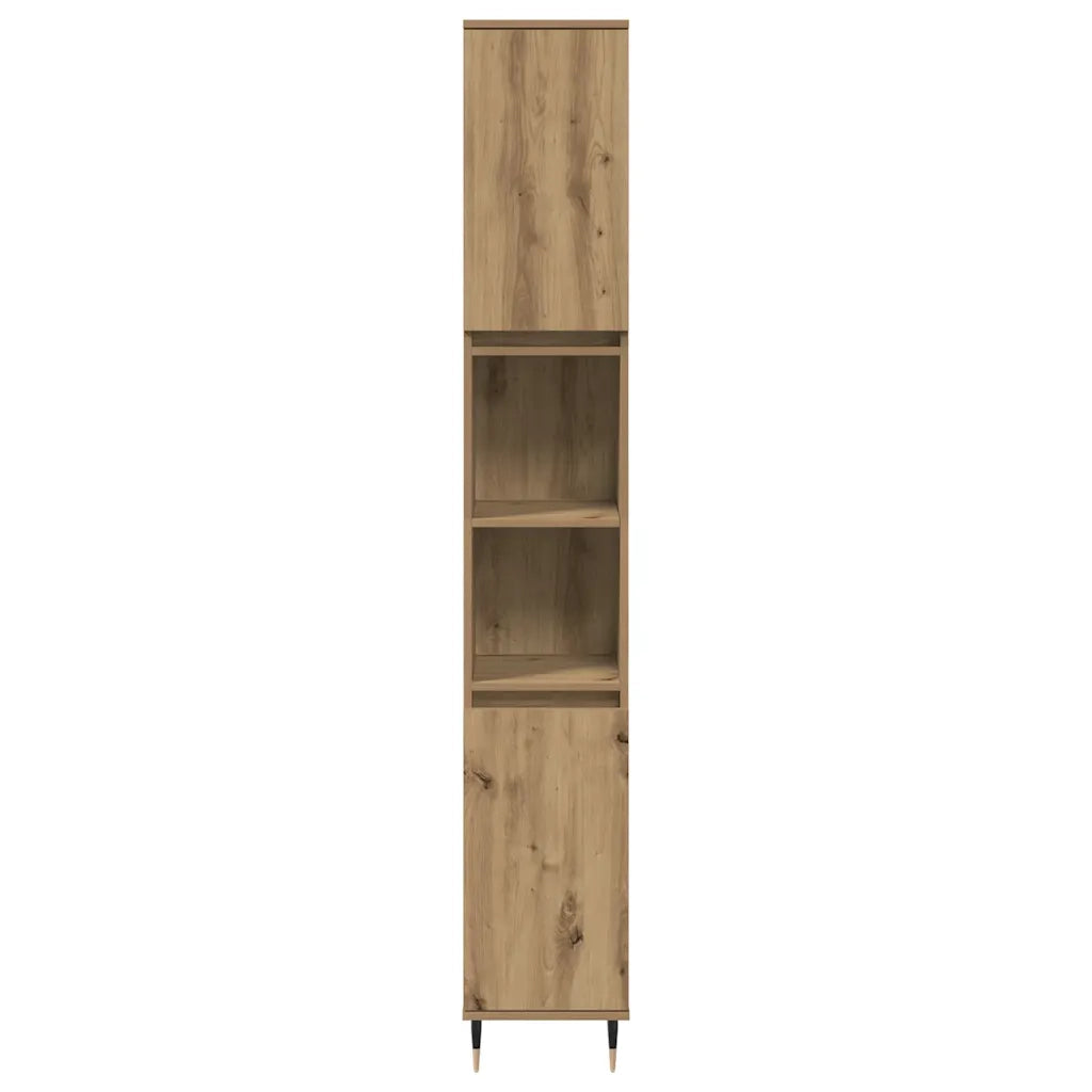 Armadietto Bagno Rovere 30x30x190 cm Legno Multistrato 857197
