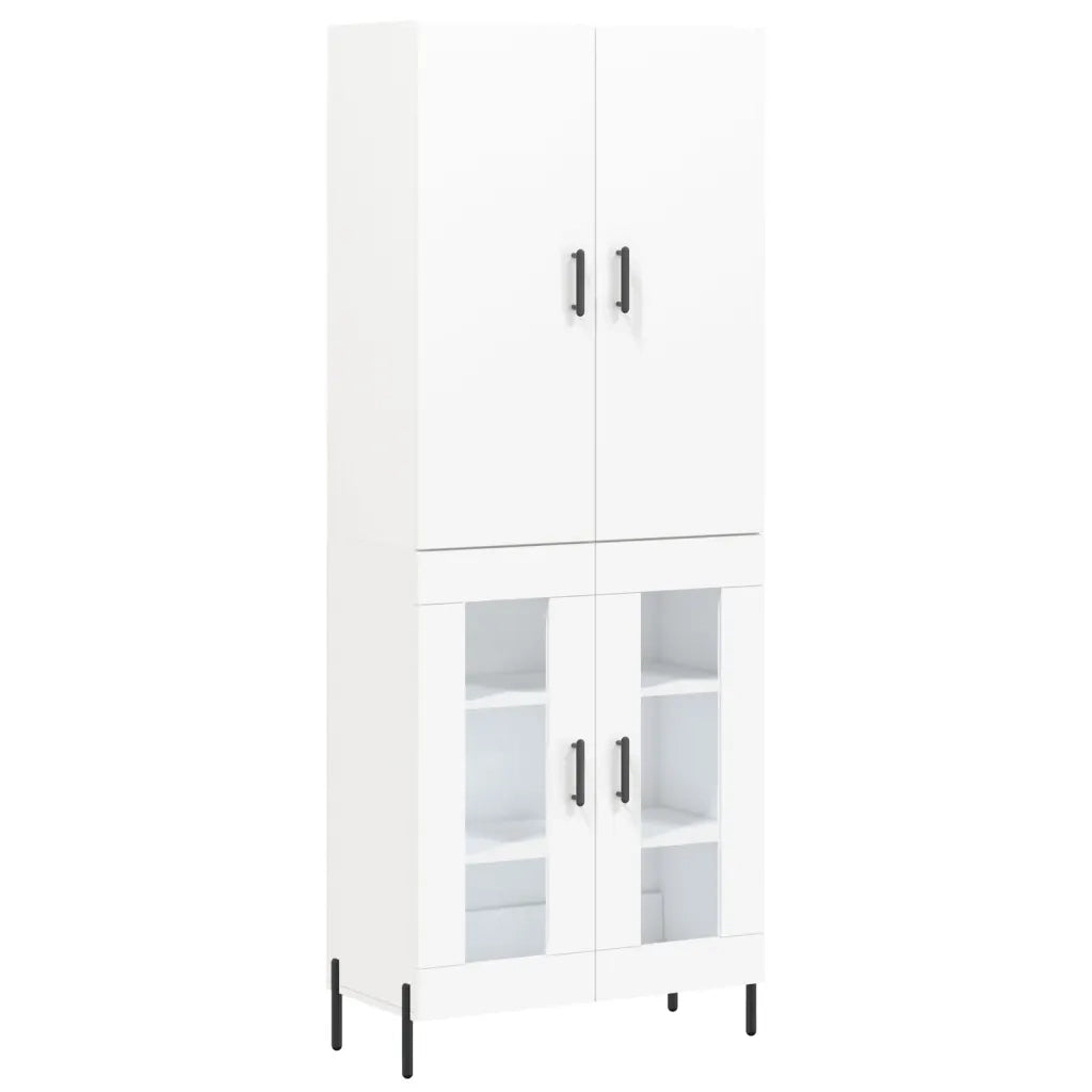 Credenza | Madia | Buffet da pranzo | Armadio da pranzo Bianca 69,5x34x180 cm in Legno Multistrato