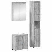 Set di mobili per il bagno con lo scaffale TULUM Grigio Sonoma