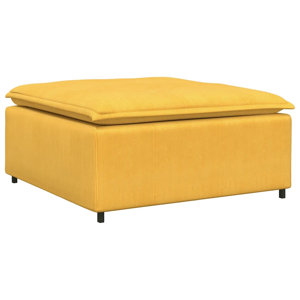 vidaXL Modulo Poggiapiedi Divano Modulare Giallo Chiaro 100x100x48 cm