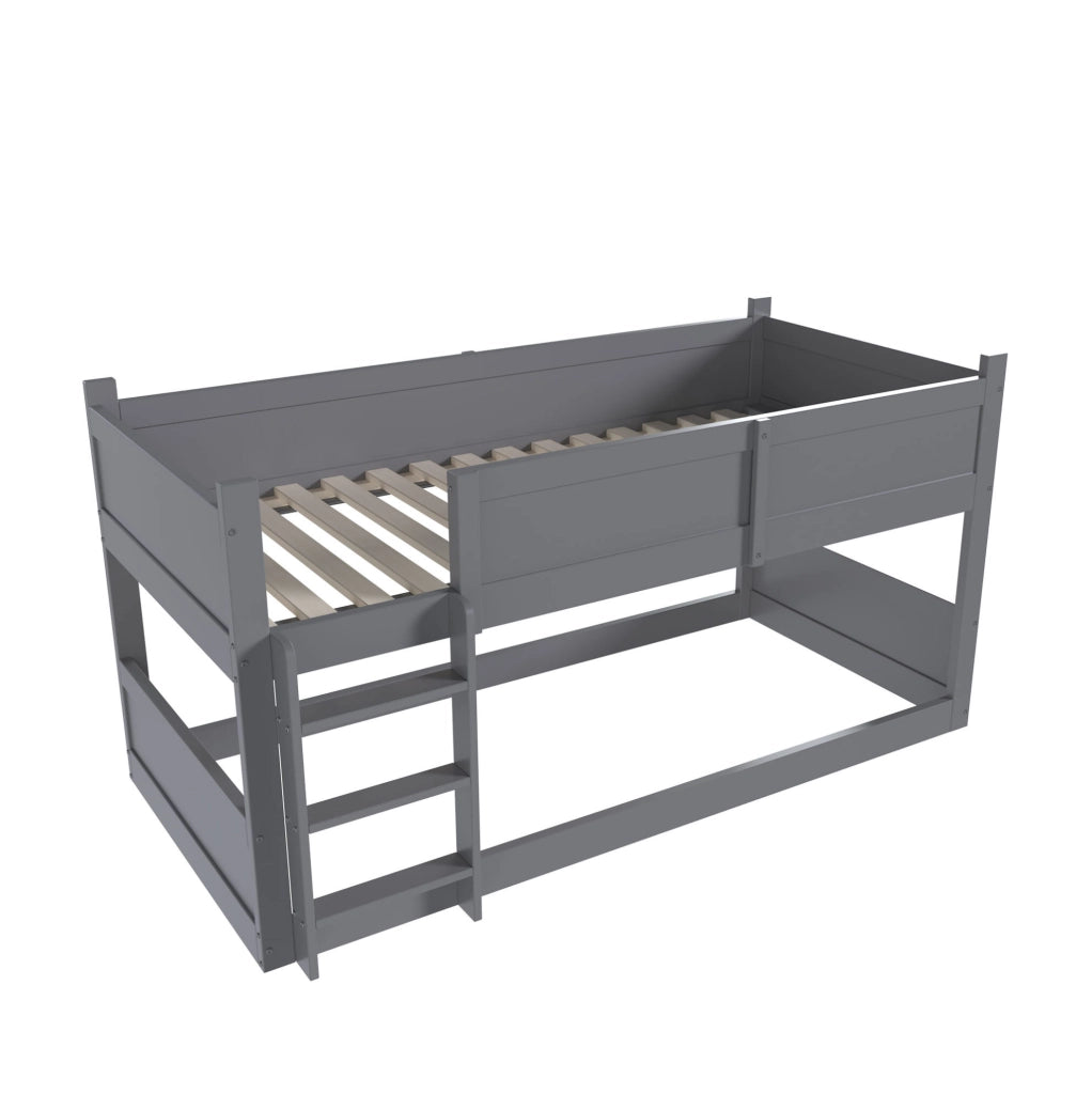 Letto modulare triplo 90x200 cm in legno grigio
