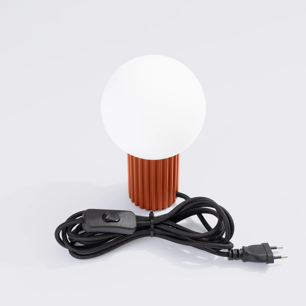 Lampada da tavolo SFERA Pure Lume ocra rossa globo G9