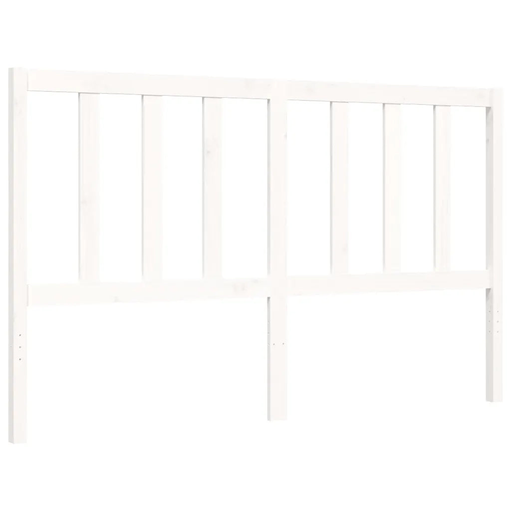 Giroletto senza Materasso-Struttura Letto Bianco 160x200 cm Legno Massello Pino 580587