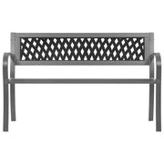 Panchina da Giardino | Panca da Giardino Nera 120 cm Acciaio