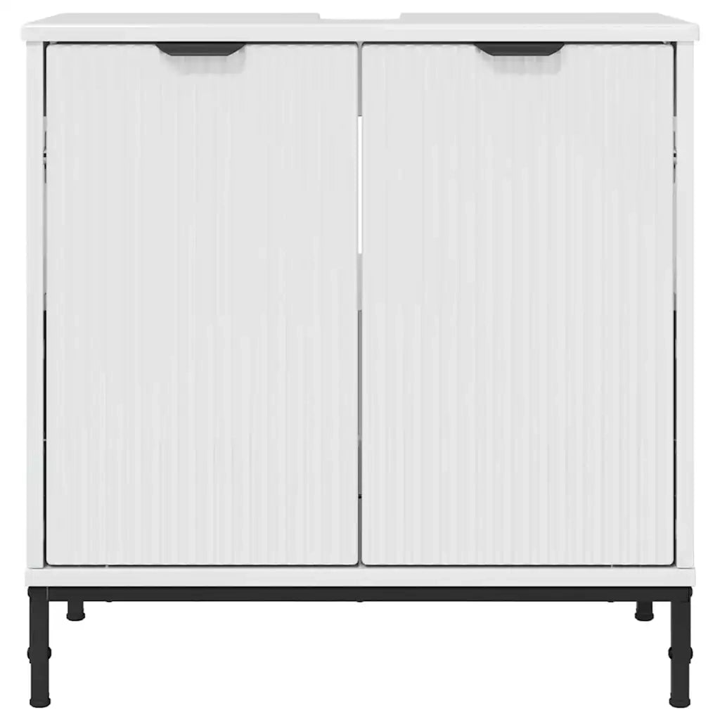 Armadio per Lavabo da Bagno Bianco lucido 60,5 x 33,5 x 61 cm