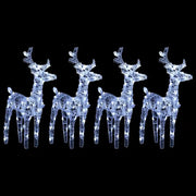 Renne di Natale 4 pz Bianco Freddo 160 LED in Acrilico 3154255