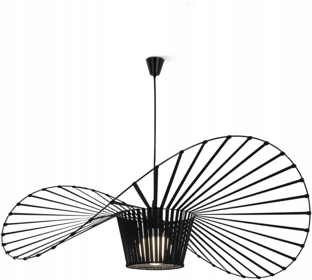 ZMH Lampada a Sospensione Moderna a LED Nero E27 80 cm per Sala da Pranzo
