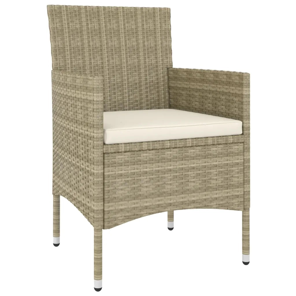Set Divani da Giardino 5 pz | Set Salotto da Giardino in Polyrattan Beige