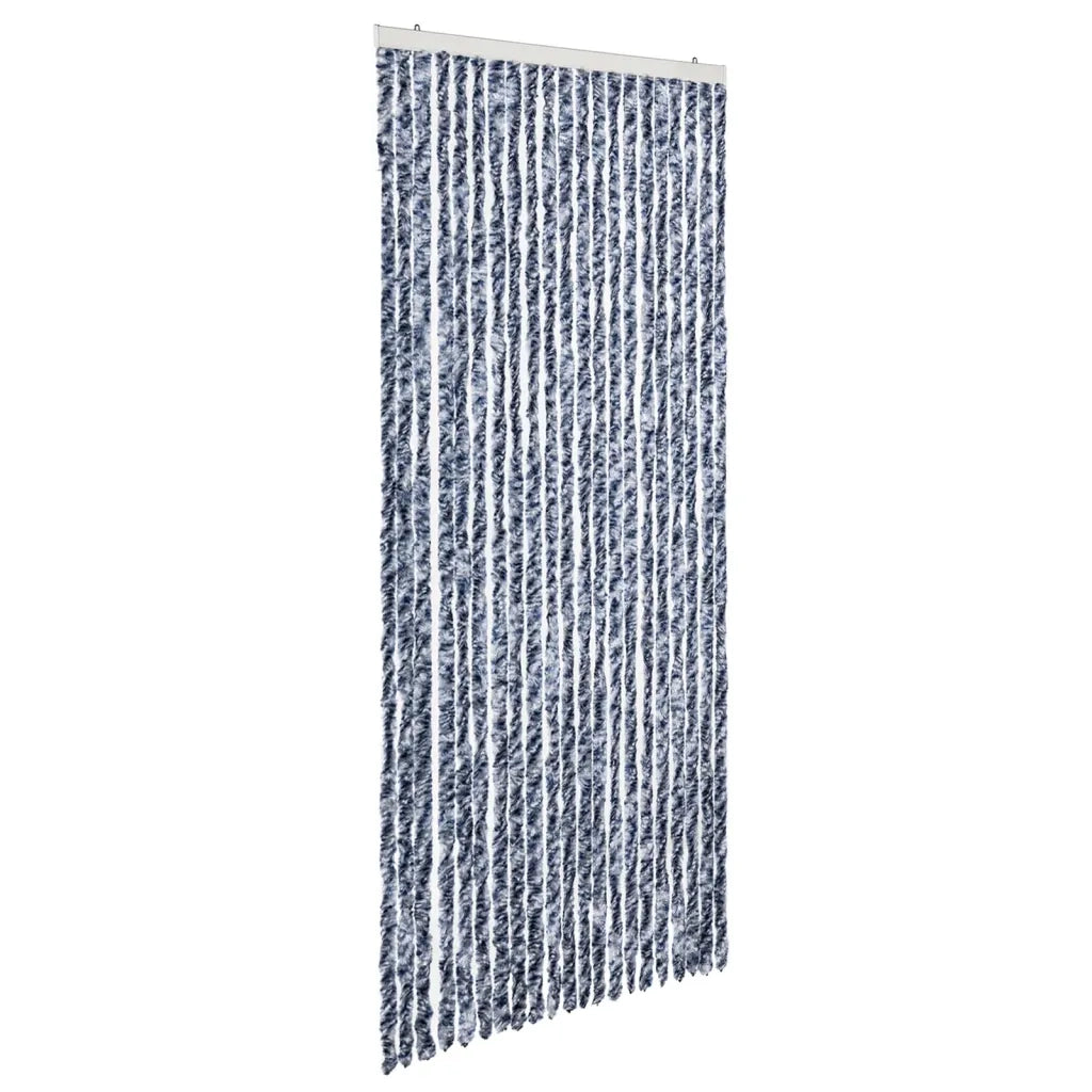 Zanzariera Blu Bianco e Argento 90x220 cm Ciniglia CFW5558634