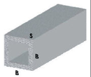 PROFILO ARGENTO H.100 CM TUBO QUADRO 15X15X1 MM**- ARCANSAS- 5,0 pz