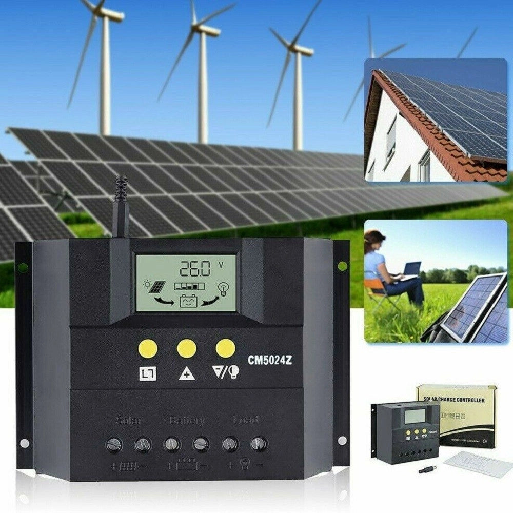 Trade Shop - Regolatore Di Carica Solare Fotovoltaico 50a Led 12v /24v Per Pannello Solare -