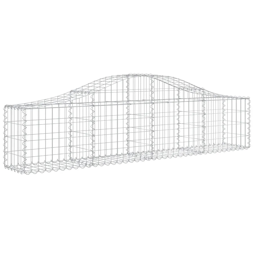 Cesti Gabbioni ad Arco 11 pz 200x30x40/60 cm Ferro Zincatocod mxl 75940