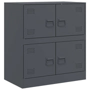 Credenza | Madia | Buffet da pranzo | Armadio da pranzo Antracite 67x39x73 cm in Acciaio