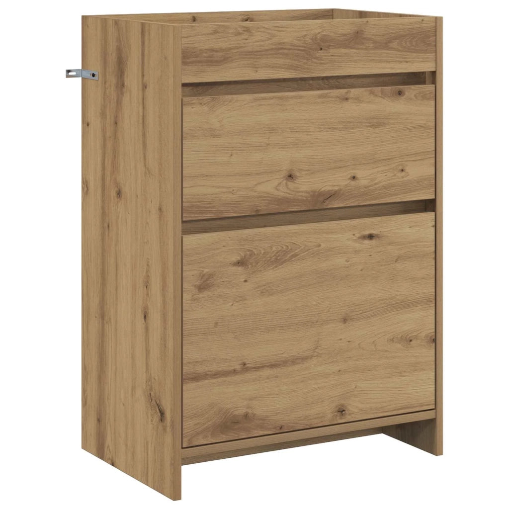 Mobiletto da Bagno Sotto Lavabo Rovere Artigianale 890735