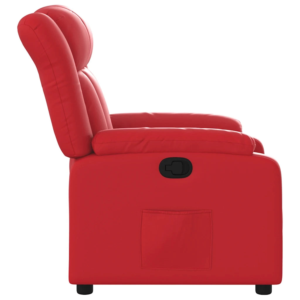 Poltrona Reclinabile Rossa in Similpelle 373565