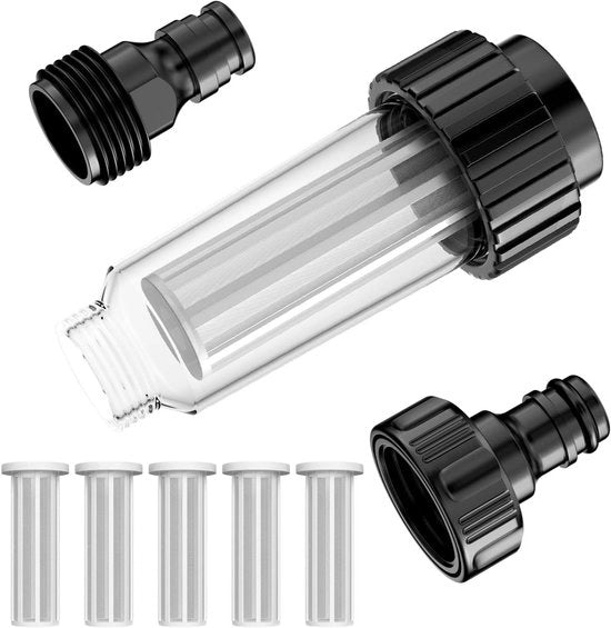 Filtro per acqua per aspiratori ad alta pressione e pompe per giardino - Irrigazione efficace